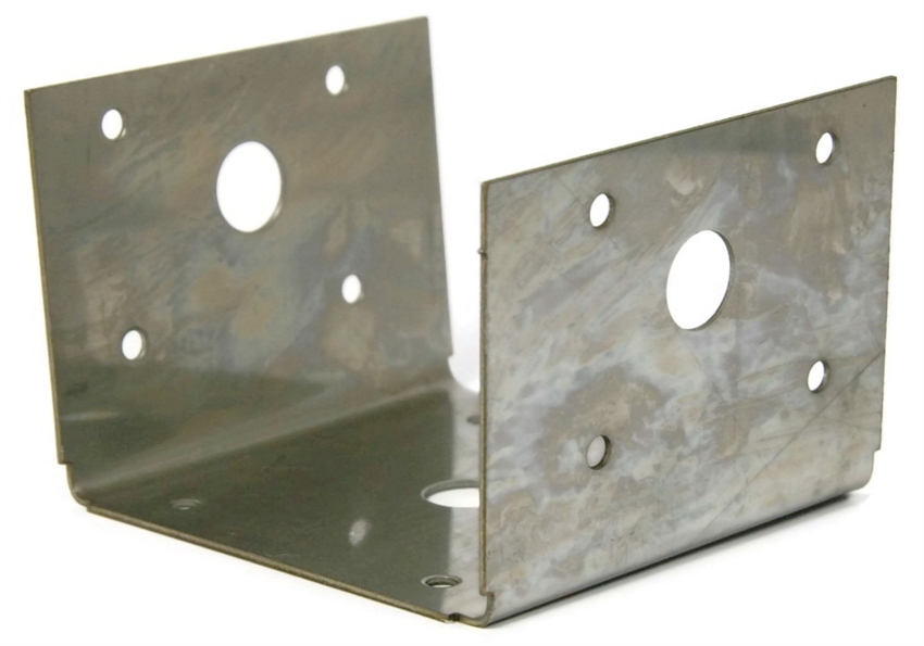 Decking Half Post Base Anchors, Stainless Steel 316, 4" x 4"