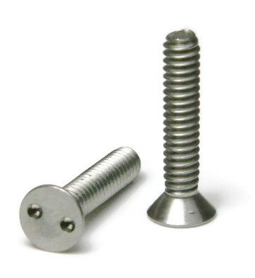 Tamper Proof Machine Screws, Spanner Flat Head, Stainless Steel 18-8, #4-40