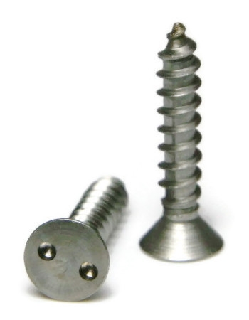 Tamper Proof Sheet Metal Screws, Spanner Flat Head, Stainless Steel 18-8, #4