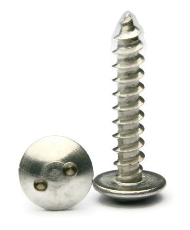 Tamper Proof Sheet Metal Screws, Spanner Truss Head, Stainless Steel 18-8, #6