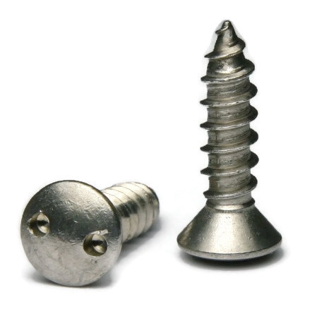 Tamper Proof Sheet Metal Screws, Spanner Oval Head, Stainless Steel 18-8, #8