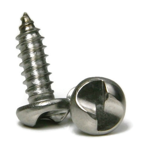 Tamper Proof Sheet Metal Screws, One Way Round Head, Stainless Steel 18-8, #8