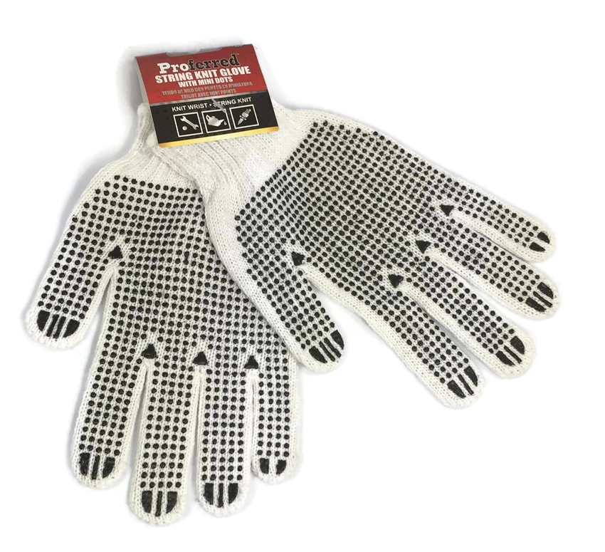 General Purpose Work Gloves PVC Dots, Size: L