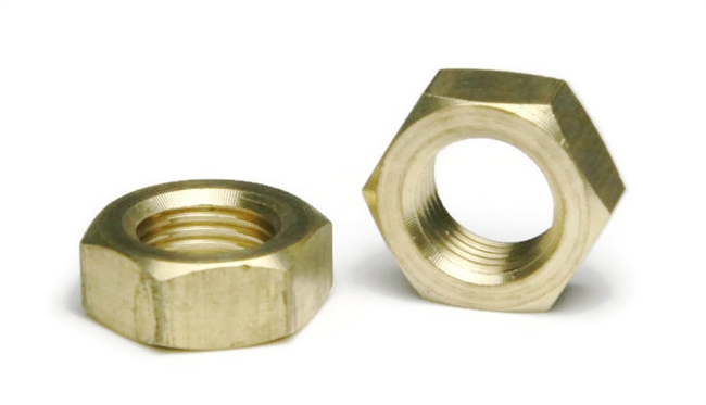Hex Jam Nuts, Brass