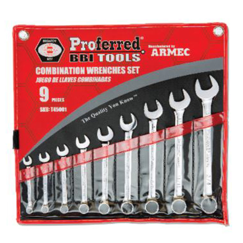 9 Piece Combo Wrench Set 9 Piece Combo Wrench Set
