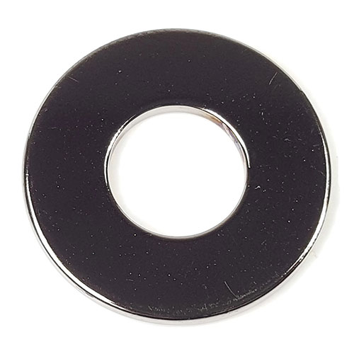 Flat Washers, USS, Black Chrome Plated Steel, 1/4"