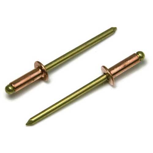 POP Rivets, Dome Head Open End, Copper / Brass Mandrel, 4-4 - 1/8 ...
