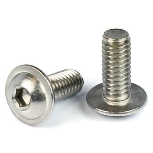 Socket Cap Screws, Button Flange Head, Stainless Steel 18-8, #10-24 Socket Cap Screws, Button Flange Head, Stainless Steel 18-8, #10-24