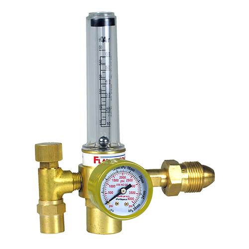 Flame Tech 100-FL-AR-60-580 Forged Brass Argon Flowmeter Regulator