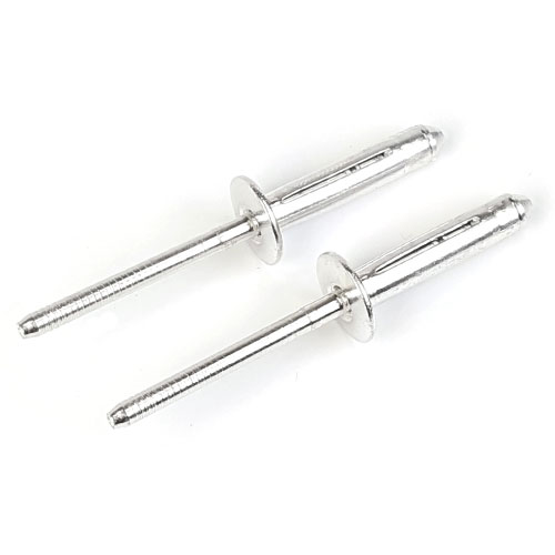 Low Profile Flat Head Tri Bulb Rivets, Aluminum, 3/16" (#6)