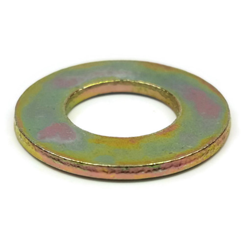 5/16" SAE Grade 8 Flat Washers – Zinc Yellow, USA Made (Pick Quantity)