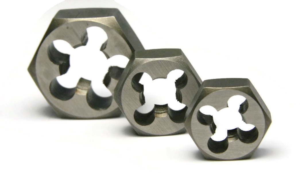 Hex Rethreading Dies, Coarse Thread, High Speed Steel, UNC