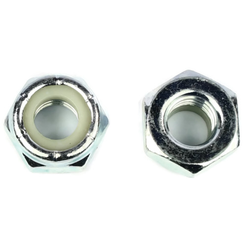 thumbnail interactive-video image 1 of 25-Pack 10-24 Stainless Steel Thin Nylon Jam Nuts Half Height Hex Fasteners 1 of 6