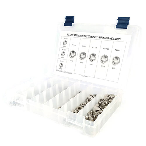 Kit Assortment, Metric Nuts, Stainless Steel A2, 326 Pieces