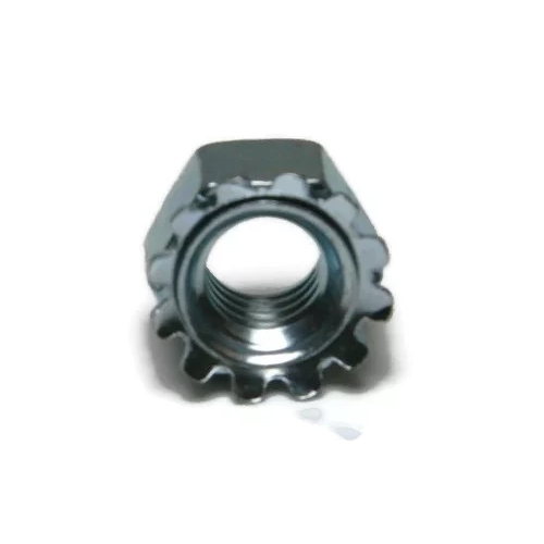 1/4-20 K-Lock Hex Lock Nuts With Keps - Zinc Plated Coarse Thread - Pick Quantity