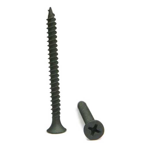 Drywall Screws, Phillips Bugle Head, Sharp Point, Black Phosphate, #8-8 x 1-5/8"