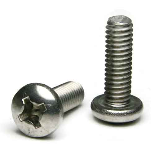 Machine Screws, Phillips Pan Head, Stainless Steel 18-8, #2-56 x 1/8