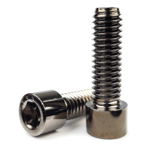 Socket Cap Screws, Black Chrome Plated, 1/4"-20 x 3/4"