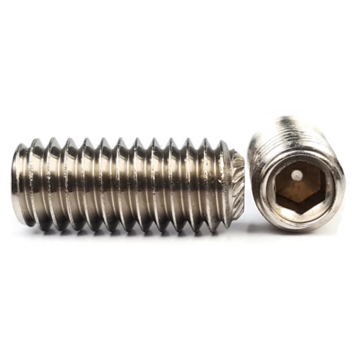Socket Set Screws, Knurled Cup Point, Hex 1/8