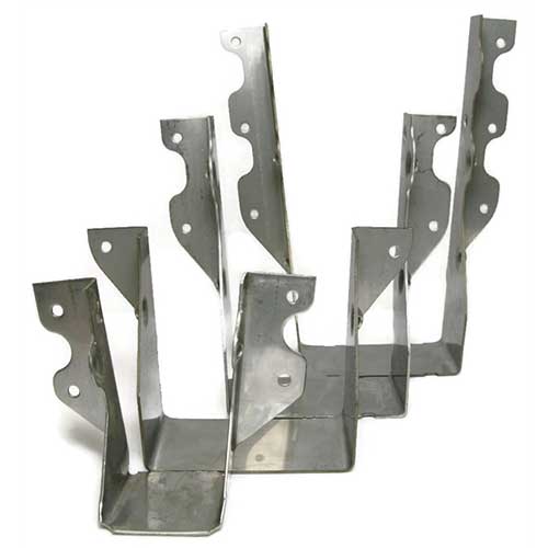 Deck Framing Standard Joist Hangers, Stainless Steel 316, 2" x 6" (Single)