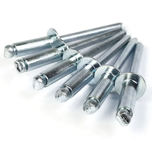POP Rivets, Dome Head Open End, All Steel, 3/32" (#3)