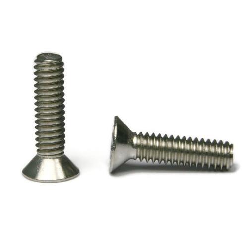 Aluminum Machine Screw, Flat Head, Slotted Drive, #6-32, 1/2\" Length...