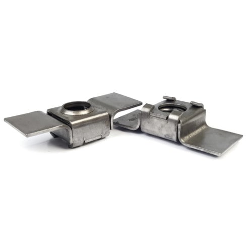 Floating Cage Retainer Weld Nuts in Plain Steel, 1/2