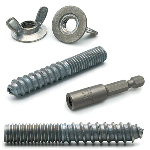 Kit Assortment, Hurricane Hardware Shutter Mounting Hanger Bolts with Washered Wing Nuts, 21 Pieces