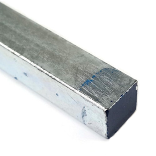 Square Keystock, Zinc Plated Steel, 1 Foot Lengths