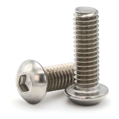 Socket Cap Screws, Button Head, Stainless Steel 316, #4-40