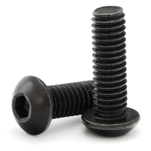 Socket Cap Screws, Button Head, Black Oxide Stainless Steel 18-8, #10-24 Socket Cap Screws, Button Head, Black Oxide Stainless Steel 18-8, #10-24