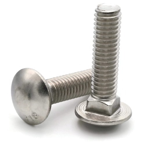 Carriage Bolts, Stainless Steel 316, #10-24