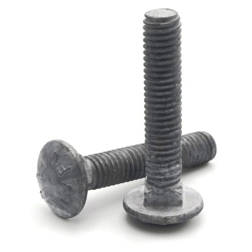 Carriage Bolts, Hot Dipped Galvanized, Grade A307, 1/4"-20