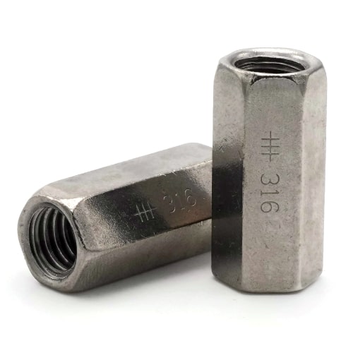 Coupling Nuts, Stainless Steel 316 Coupling Nuts, Stainless Steel 316