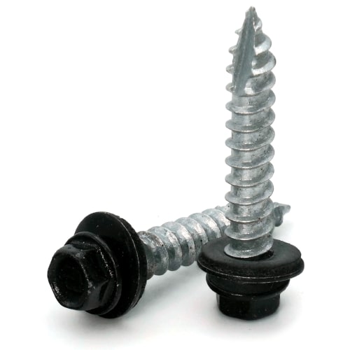 Roofing Screws, Fastgrip™, Type 17 Point, Black, #14