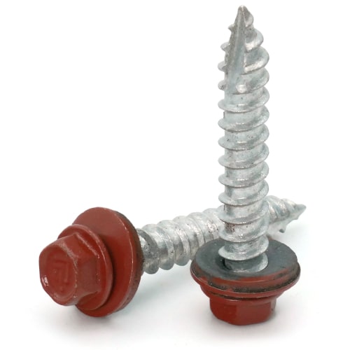 Roofing Screws, Fastgrip™, Type 17 Point, Red, #14