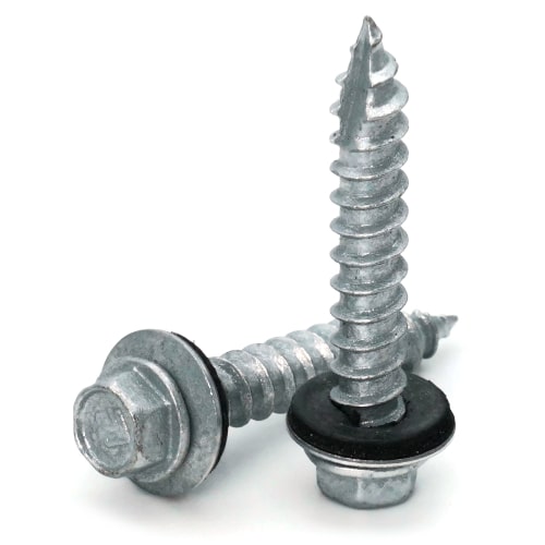 Roofing Screws, Fastgrip™, Type 17 Point, Unpainted, #14