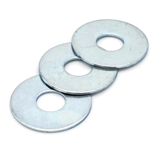 Fender Washers, Zinc Plated Steel, 1/4" (ID 5/16" x OD 1-1/4")