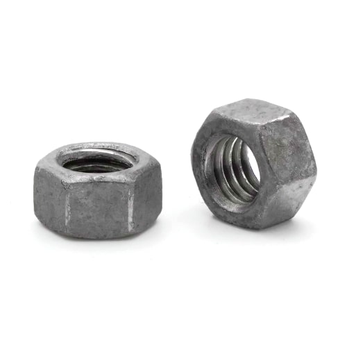 Hex Finish Nuts, Hot Dipped Galvanized, 1-1/8"-7 UNC