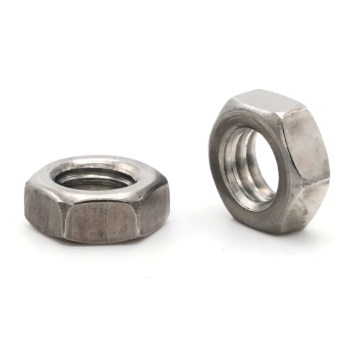 Hex Jam Nuts, Stainless Steel 18-8