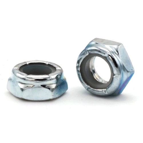 Nylon Hex Jam Lock Nuts, Zinc Plated Steel, Grade A Nylon Hex Jam Lock Nuts, Zinc Plated Steel, Grade A
