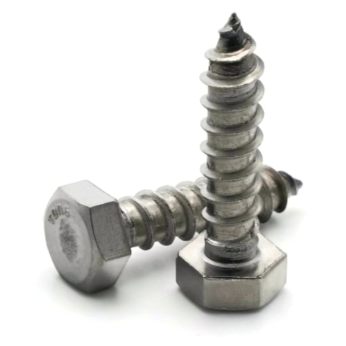 Lag Screws, Hex Head, Stainless Steel 18-8, 5/16"