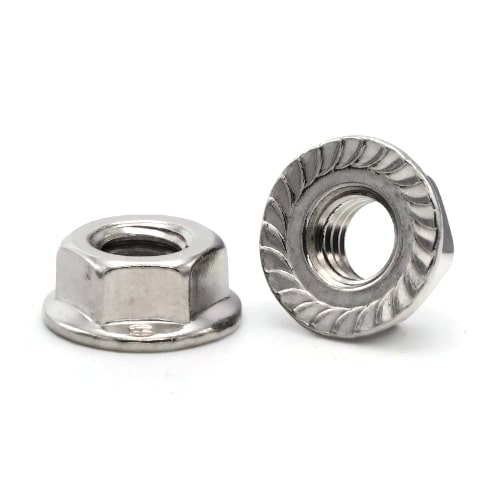 Flange Nuts, Serrated, Stainless Steel 304 Flange Nuts, Serrated, Stainless Steel 304