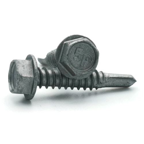 Tek Screws 1000 Count #10 X 3/4" Hex Washer Head Self-Drilling - Zinc Coated, Grade 2 Steel 3 Inch Self Tapping Metal Screws - Foto 5