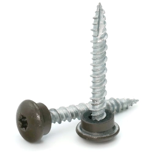 Roofing Screws, LoGrip™, Hi-Lo Thread, Type 17 Point, Bronze, #10