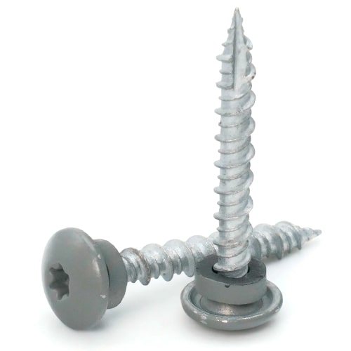 Roofing Screws, LoGrip™, Hi-Lo Thread, Type 17 Point, Slate, #10