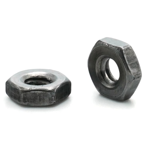 Hex Machine Nuts, Plain Steel, #6-32