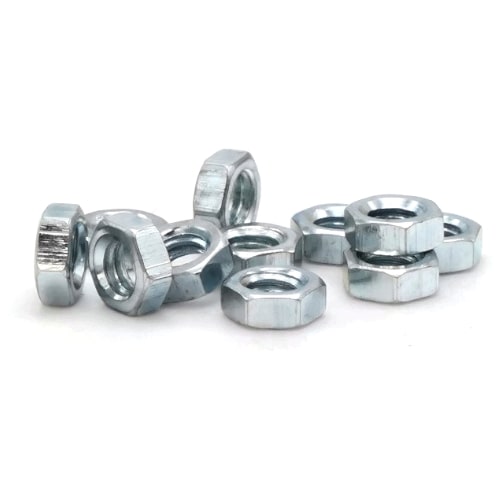 Hex Machine Screw Nuts, Extra Small Pattern, Grade 2 Zinc Plated Steel