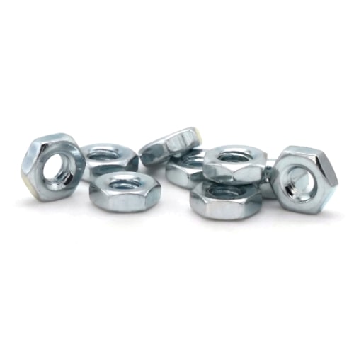 Hex Machine Screw Nuts, Small Pattern, Grade 2 Zinc Plated Steel
