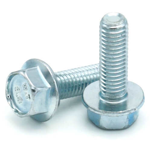 Metric Flange Bolts, DIN 6921, Class 8.8 Zinc Plated Steel, M8-1.25